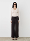 Esmaee Mercer Relaxed Full Length Pant Dark Chocolate | Women's Clothing | Gretel Lane