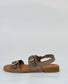 Merida Women's  Flat Twin Buckle Sandal Taupe | Gretel Lane | Women's Flat heel