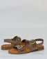 Merida Women's  Flat Twin Buckle Sandal Taupe | Gretel Lane | Women's Flat heel