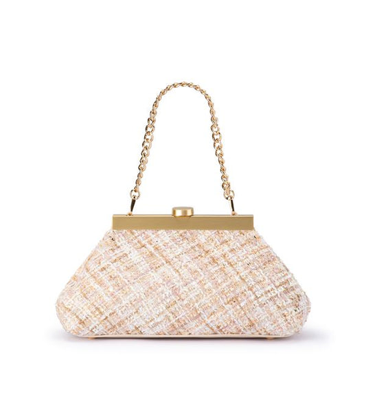 Mia Boucle Clutch (Blush)