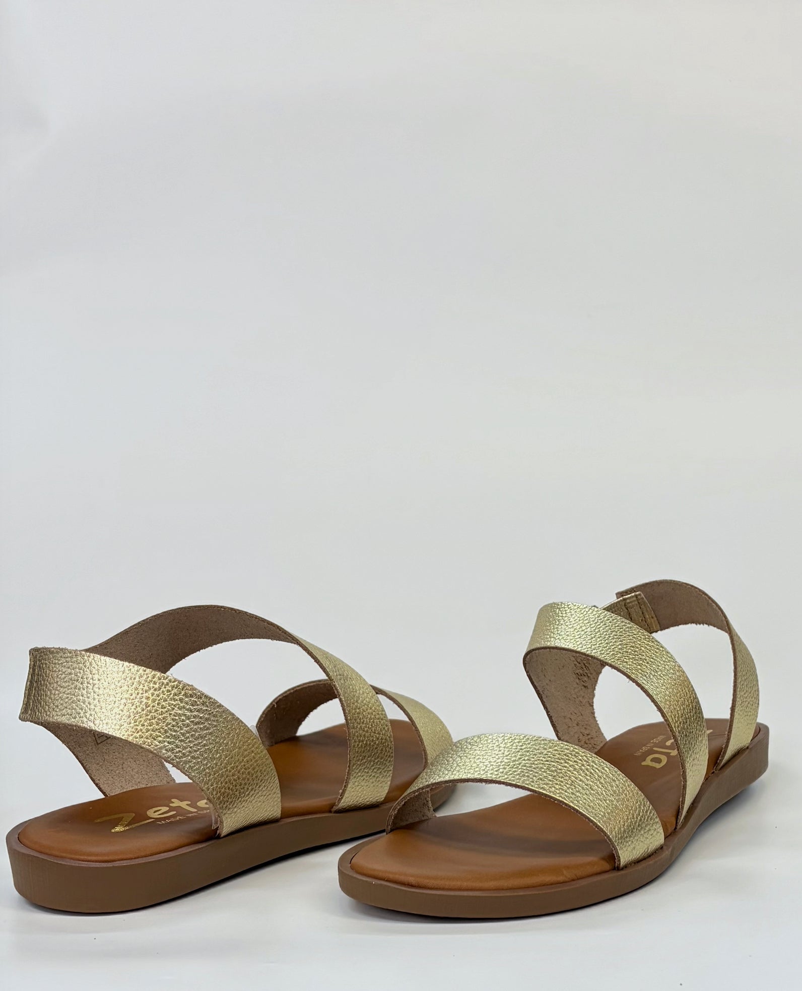 Zeta Mia Women's Flat Slingback Sandal Gold | Gretel Lane | Women's Sandal