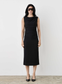 Esmaee Midtown Sleeveless Midi Dress Onyx | Women's Clothing | Gretel Lane