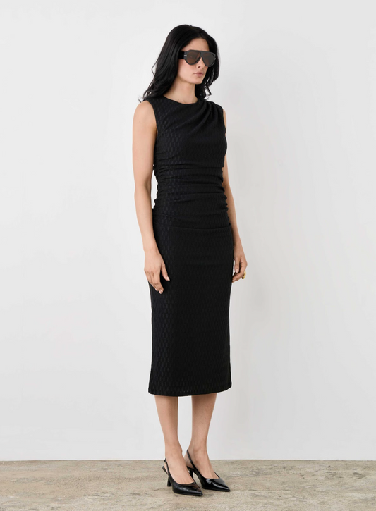 Esmaee Midtown Sleeveless Midi Dress Onyx | Women's Clothing | Gretel Lane