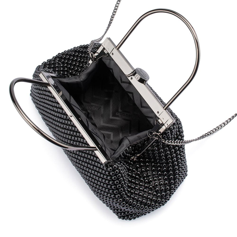 Women's Black Ball Mesh Clutch Bag | Gretel Lane