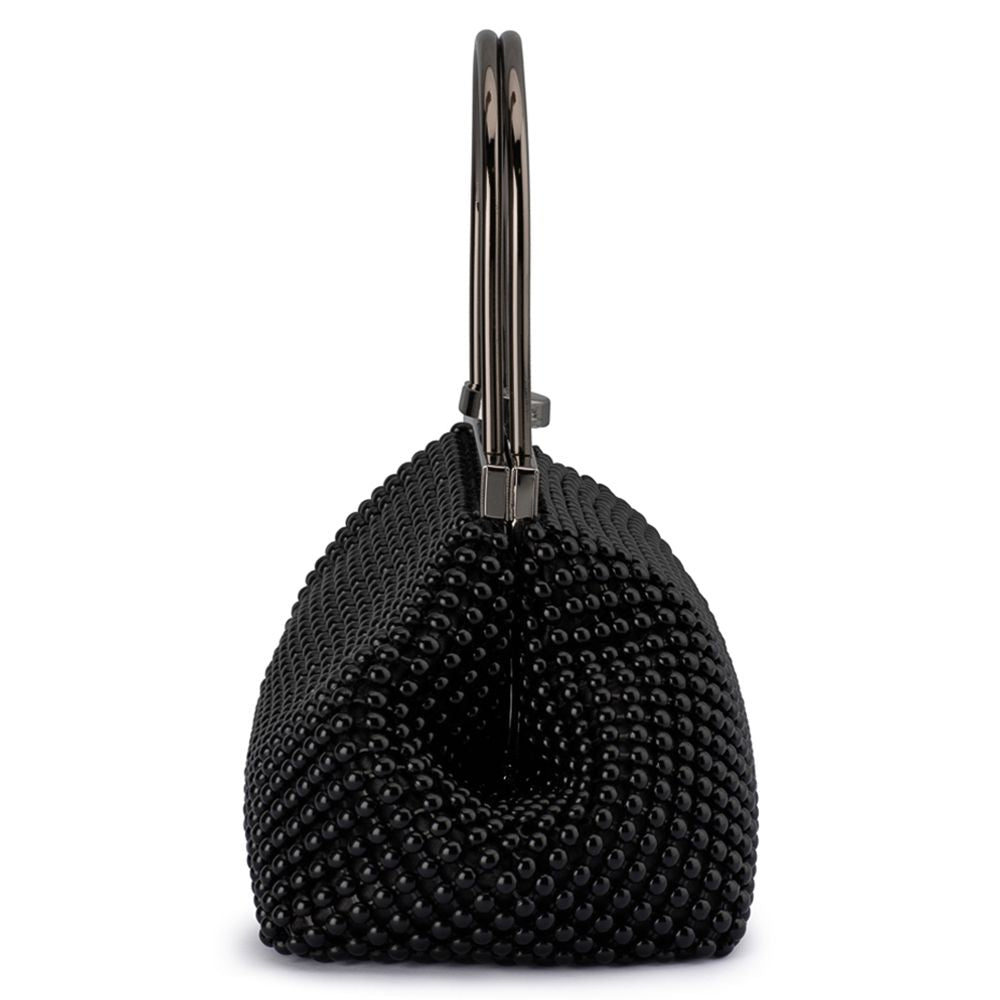Women's Black Ball Mesh Clutch Bag | Gretel Lane