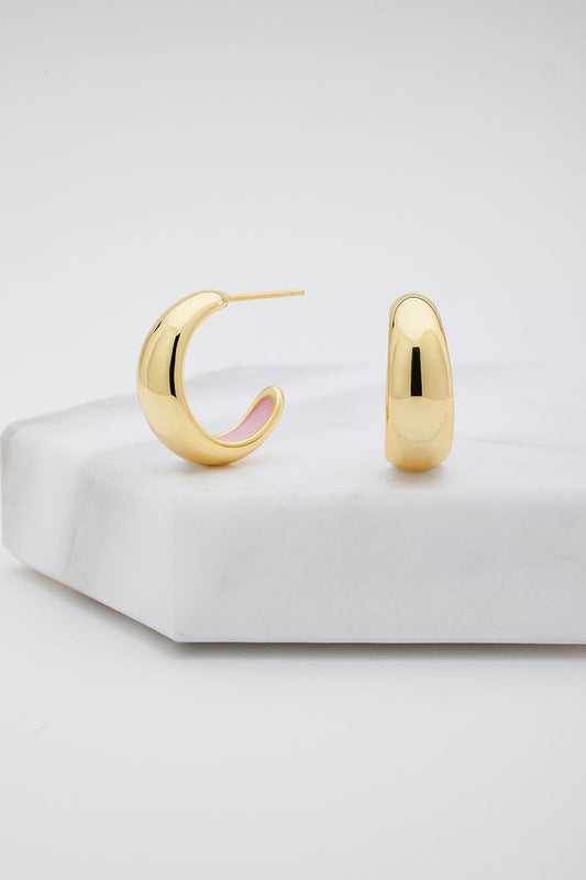 Mindi Hoop (Gold/Pink)