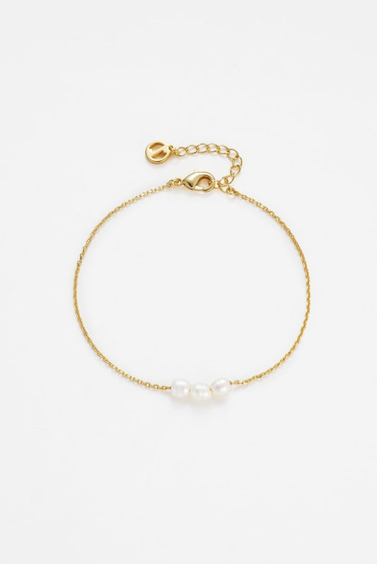 Mini Pearl Bracelet (Gold)