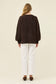 Isle of Mine Women's Miru Stitch Flower Brown Knit Jumper | Gretel Lane