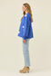 Isle of Mine Women's Miru Stitch Flower Blue Knit Jumper | Gretel Lane