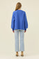Isle of Mine Women's Miru Stitch Flower Blue Knit Jumper | Gretel Lane