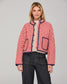 Boom Shankar Women's Red Seersucker Quilted Mizuki Jacket | Gretel Lane
