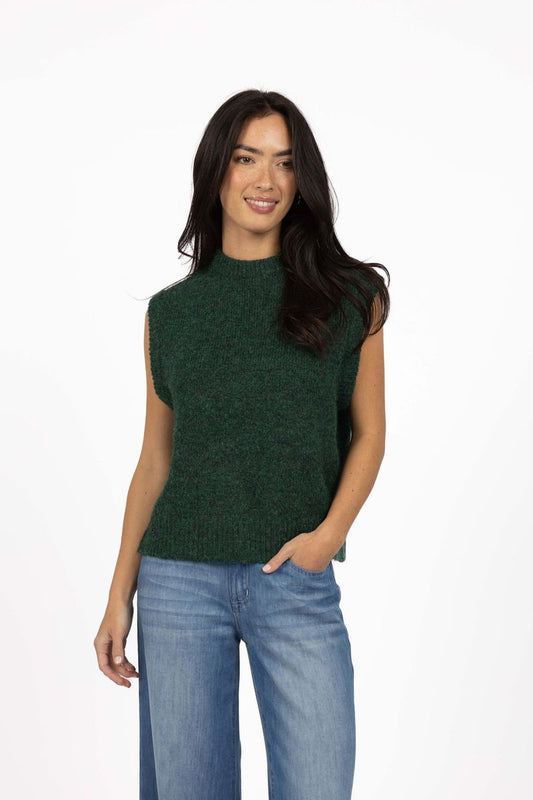 Humidity Women's Green Knit Monet Pullover Vest | Gretel Lane