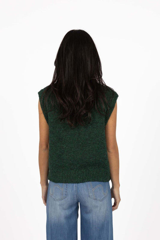 Humidity Women's Green Knit Monet Pullover Vest | Gretel Lane