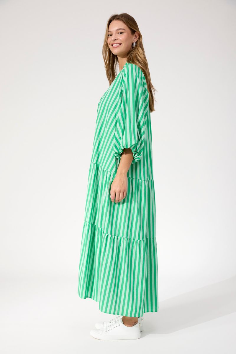 Haven Women's Green Stripe Monterosa Maxi Dress | Gretel Lane