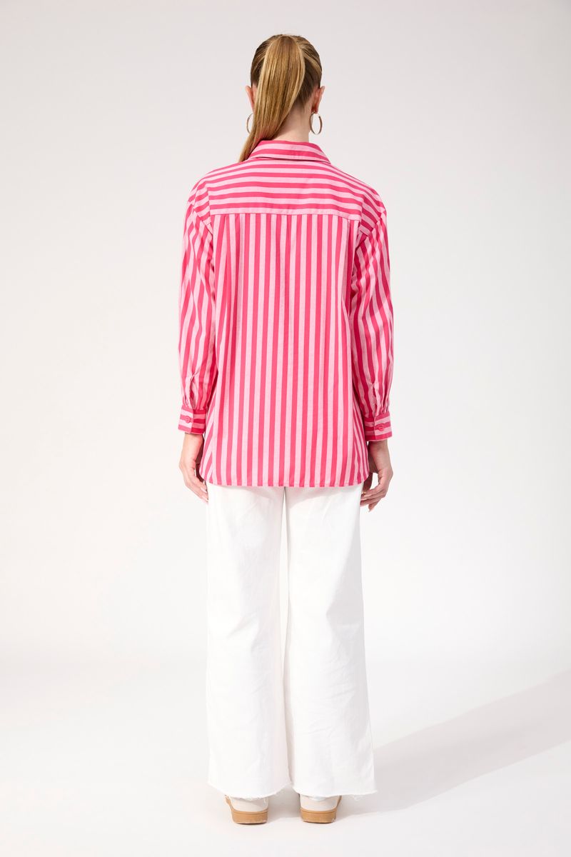 Haven Women's Pink Stripe Monterosa Button Through Shirt | Gretel Lane