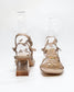 Women's beige strappy sandal with transparent heel | Gretel Lane