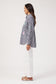 HAVEN Mykonos Embroidered Stripe Button Through Cotton Shirt Navy | Women's Clothing | Gretel Lane