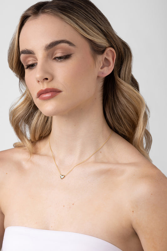 Mariel Heart Necklace (Soft Gold)