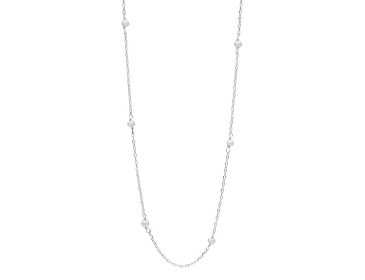 Lilibet Pearl Necklace (Silver)