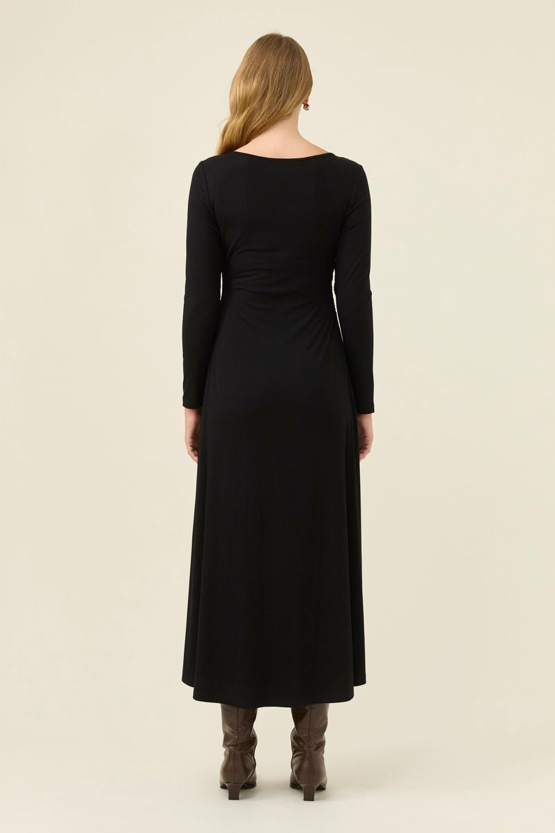 Isle of Mine Women's Black Naria Bead Long Sleeve Midi Dress | Gretel Lane