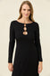 Isle of Mine Women's Black Naria Bead Long Sleeve Midi Dress | Gretel Lane