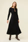 Isle of Mine Women's Black Naria Bead Long Sleeve Midi Dress | Gretel Lane