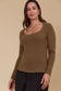 Naria Scoop Neck Top (Toffee)