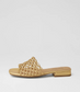 Diana Ferrari Nassa Woven Leather Slide Gold | Women's Footwear | Gretel Lane