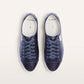 Navy Metallic Women's Leather Sneaker | Gretel Lane