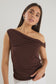 Nightlife Stretch Multi Fit Sleeveless Top (Chocolate)