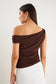 Nightlife Stretch Multi Fit Sleeveless Top (Chocolate)