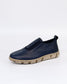 Thyme & Co Women's Navy Leather Slip on Nolina Sneaker | Gretel Lane