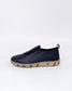 Thyme & Co Women's Navy Leather Slip on Nolina Sneaker | Gretel Lane