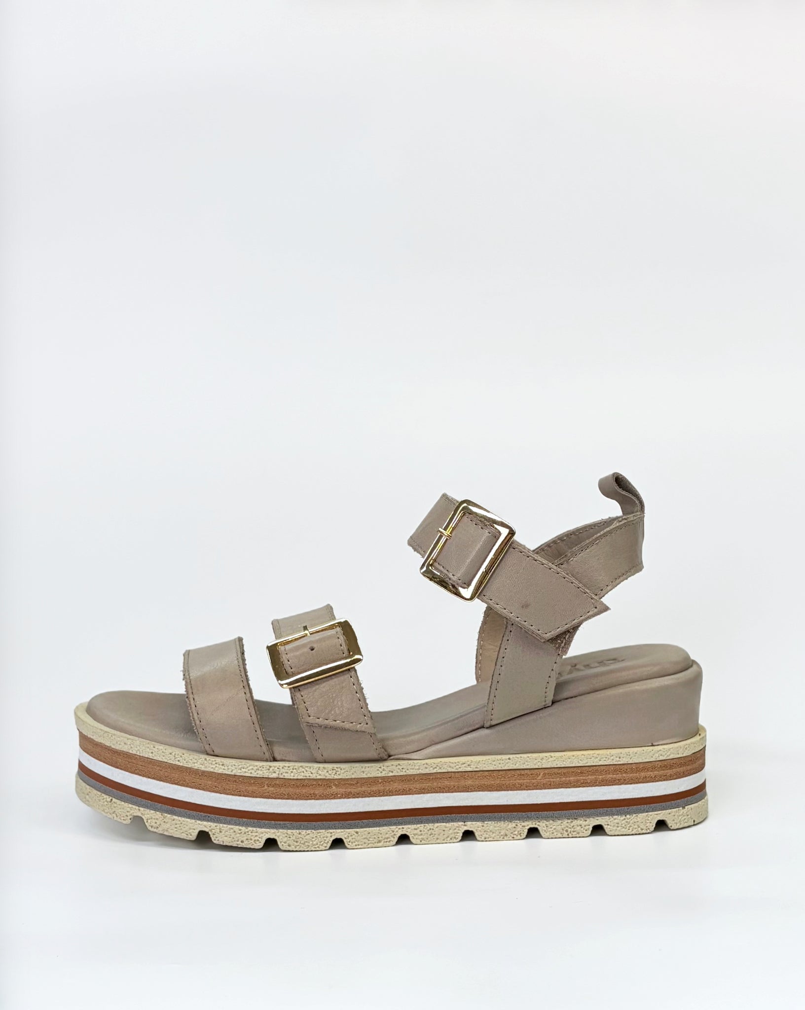Thyme & Co Noni Women's Platform Wedge Sandal Stone | Gretel Lane | Women's Wedge Sandal