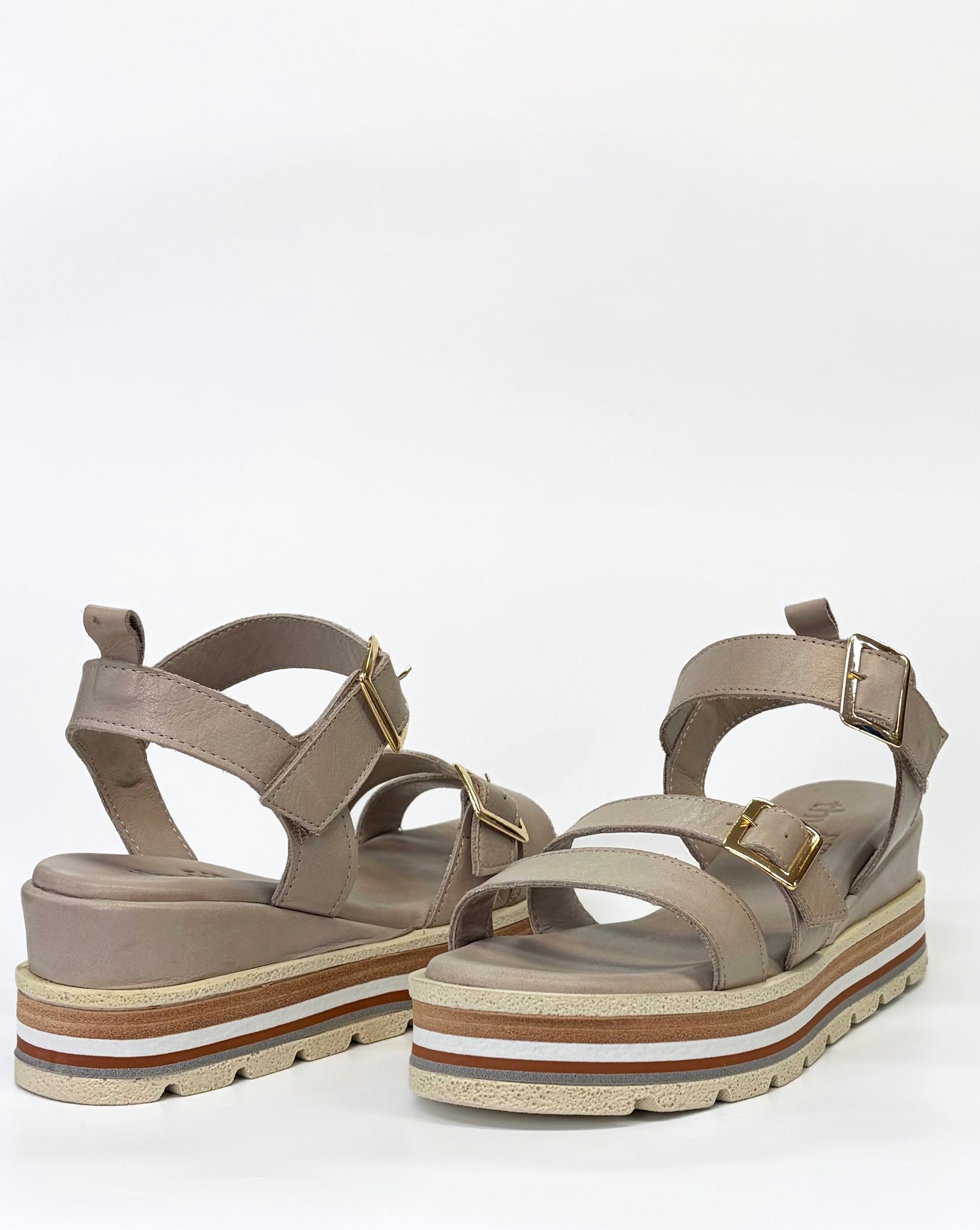 Thyme & Co Noni Women's Platform Wedge Sandal Stone | Gretel Lane | Women's Wedge Sandal
