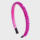 Nova Embellished Thin Crystal Headband (Hot Pink)