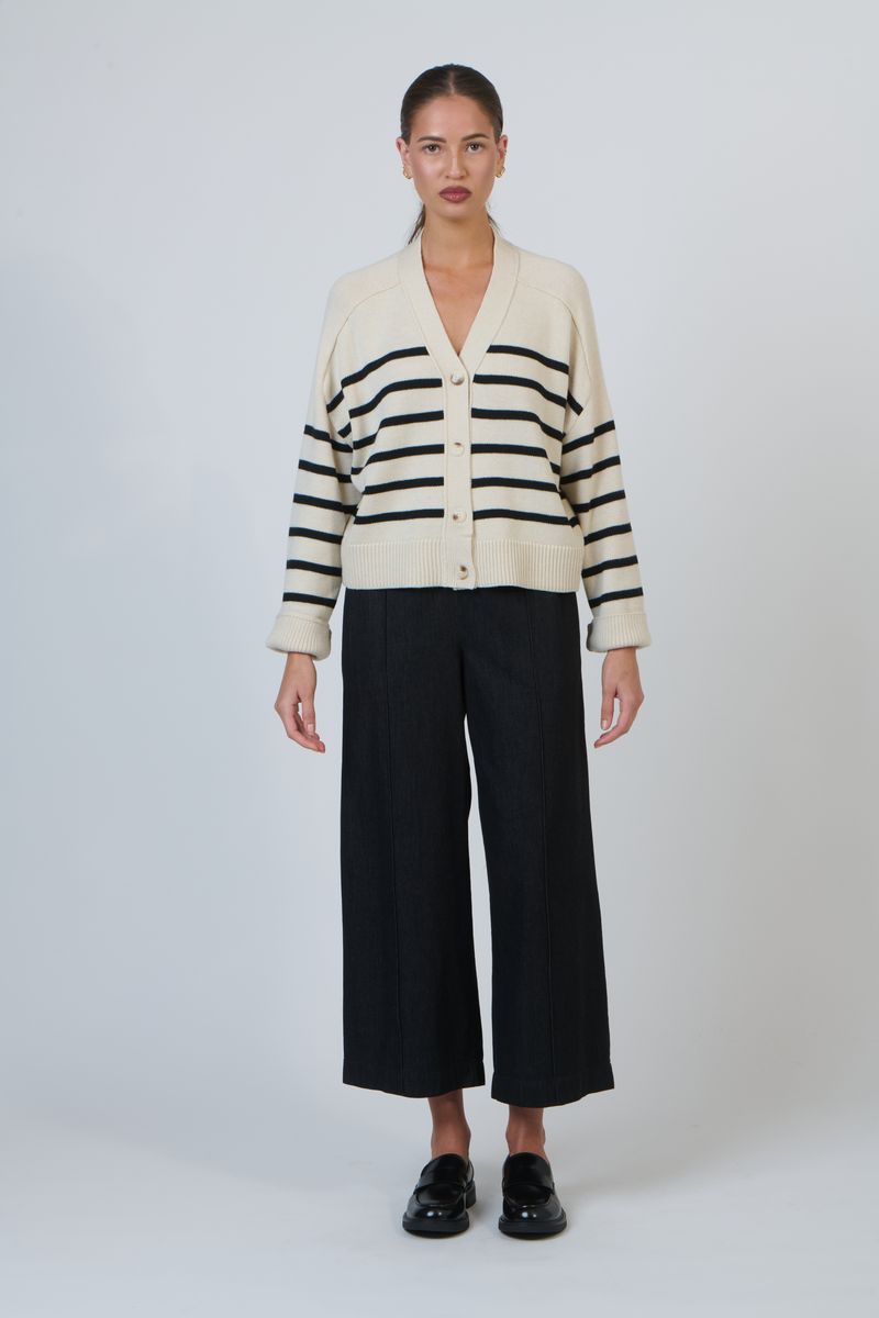 Naturals by O&J OJ-W48 Women's Knit Button Cardigan Sand Mix | Women's Clothing | Gretel Lane