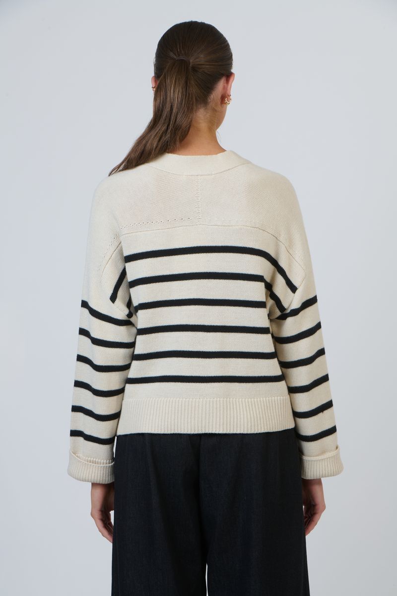 Naturals by O&J OJ-W48 Women's Knit Button Cardigan Sand Mix | Women's Clothing | Gretel Lane