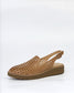 Onula Laser Cut Leather Slingback Loafer Dark Tan | Gretel Lane| Women's Loafer