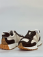 Django & Juliette Orange Casual Leather Sneaker Choc-Camel Multi | Women's Sneakers | Gretel Lane