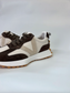 Django & Juliette Orange Casual Leather Sneaker Choc-Camel Multi | Women's Sneakers | Gretel Lane