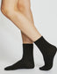 Organic Cotton Rib Crew Sock (Black)