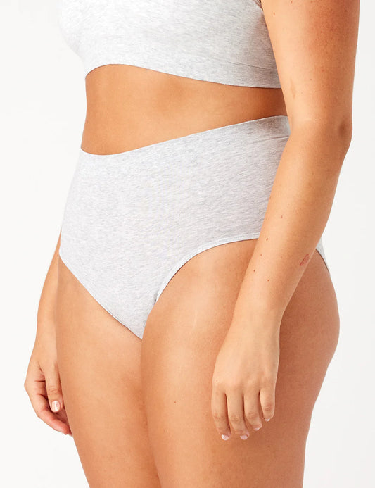 Organic Cotton Full Brief (Mid Grey Marli)