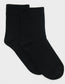 Organic Cotton Rib Crew Sock (Black)