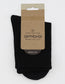 Organic Cotton Rib Crew Sock (Black)