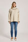Eb & Ive Beige Knit Orin Jumper with Olive Contrast | Gretel Lane