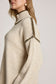 Eb & Ive Beige Knit Orin Jumper with Olive Contrast | Gretel Lane