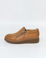 Top End Women's Twin Zip Loafer Ostel in Dark Tan Leather | Gretel Lane