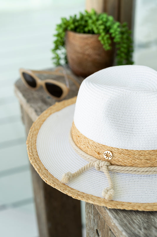 Paige Panama Raffia White