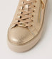 Ziera Pamela Arch Support Zip Sneaker Gold Cheetah Leather | Women's Shoes | Gretel Lane